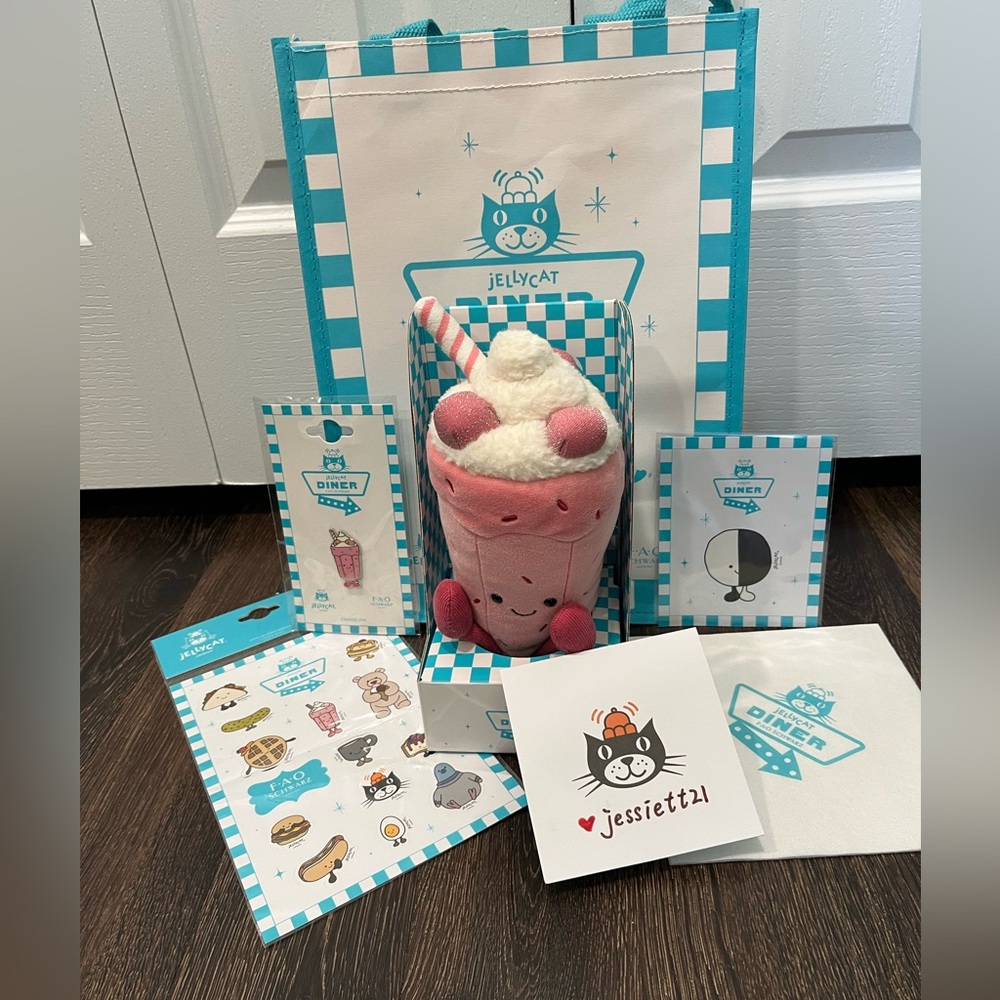 Jellycat Bubbeca Milkshake FAO Schwarz Exclusive2025 Authentic! NWT US SHIP FAST